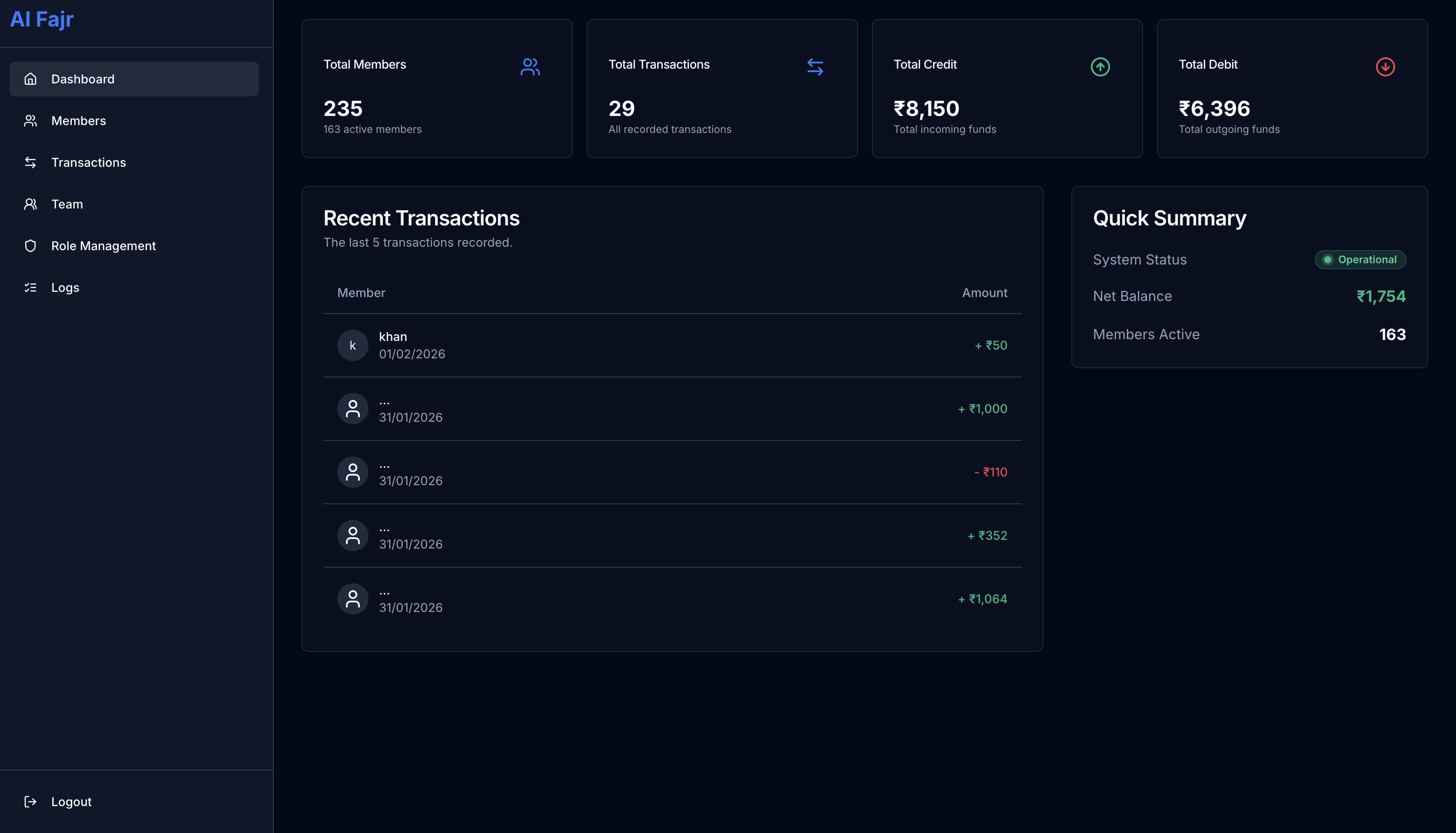 Al-Fajr Management System